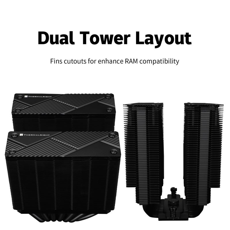 Thermalright مبرد الهواء Thermalright Phantom Spirit 120 EVO لوحدة المعالجة المركزية، 7 أنابيب حرارية، مروحة مزدوجة 120 مم TL-K12 PWM، تقنية AGHP 4.0، محمل S-FDB، لـ AMD AM4 AM5/Intel 1700/115X/1851/1200 - Image 4